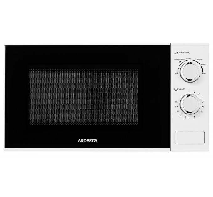 Микроволновая печь ARDESTO, 23л, мех. управл., 900Вт, откр.кнопкой, белый