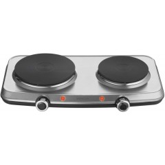 Плитка настільна Sencor електрична, комфорок - 2 на 1.5кВт + 1кВт, 15 і 18 см, керування - мех., нерж. сталь