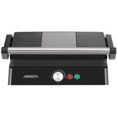 Гриль ARDESTO прижимний 1800Вт, розкриття на 180°, чорно-сріблястий