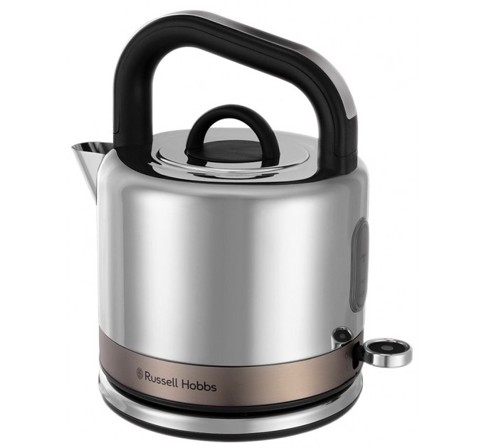 Электрочайник Russell Hobbs Distinctions Titanium, 1.5л, Strix, металл, серебристо-медный