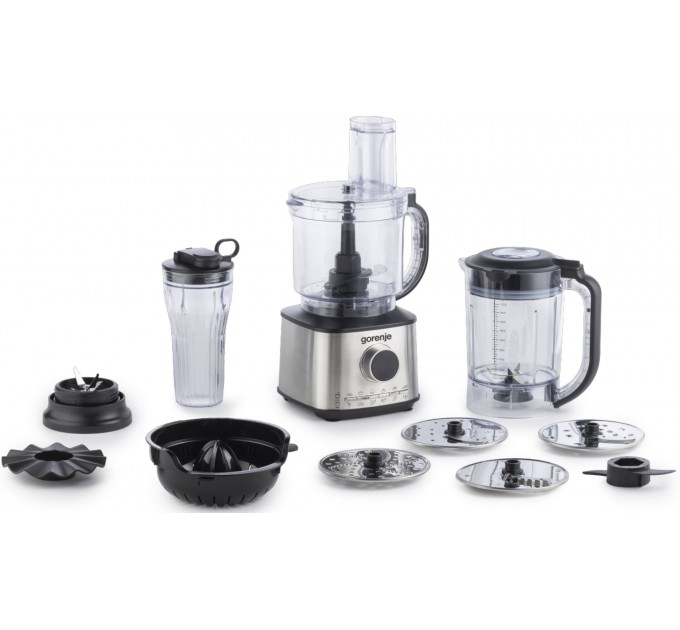 Кухонна машина Gorenje 1500Вт, чаша-пластик, корпус-метал/пластик, чорний