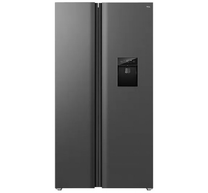 Холодильник TCL SBS, 177х92х74см, холод.отд.-396л, мороз.отд.-192л, 2дв., A++, NF, инв., диспл внешн., зона св-ти, диспенсер, нерж