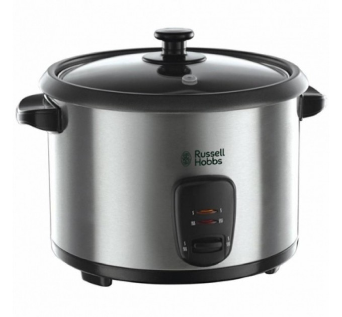 Рисоварка Russell Hobbs Cook&Home, чаша-1.8л, электронное управл., нерж. сталь, черный