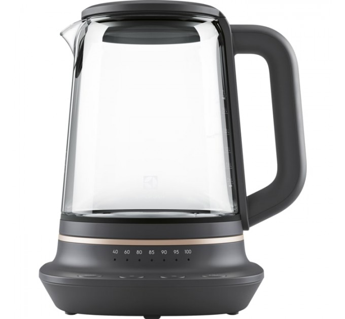 Электрочайник Electrolux 1.7л, Strix, стекло, заварник, поддержка температуры, черный