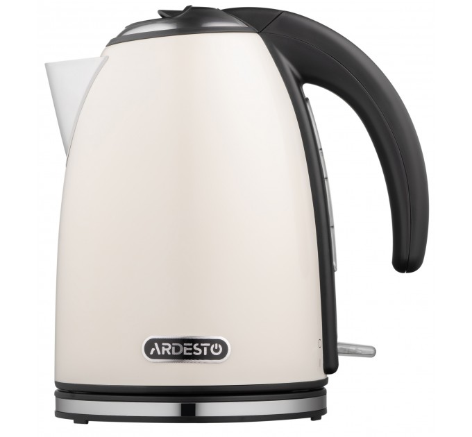Електрочайник ARDESTO 1.7л, Strix, метал, бежевий глянець