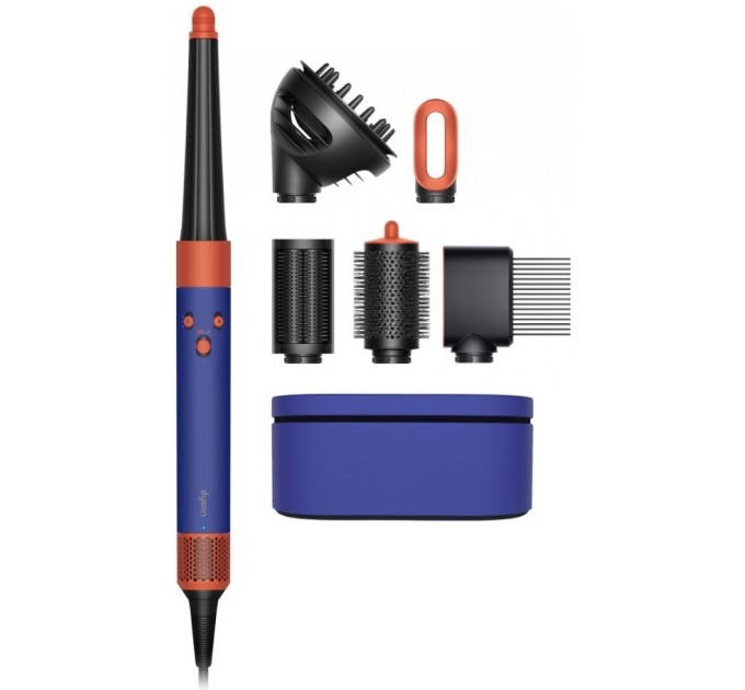 Стайлер Dyson Airwrap I.D. HS08 Curly+Coily Complete Long Vinca Blue/Topaz, 1300Вт, темп.режимов-3, насадок-6, керамика, сине-медный