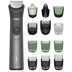 Триммер Philips Series 7000 для бороды, головы, тела, акум., насадок-15, сталь, серый