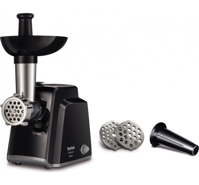 М'ясорубка Tefal Classic, 1400Вт, 1.7кг/хв, 2 решітки, насадка для ковбас, пластик, чорний