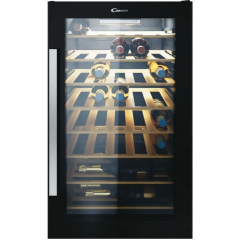 Холодильник Candy для вина, 84.5x49х55, холод.відд.-118л, зон - 1, бут-41, ST, дисплей, чорний