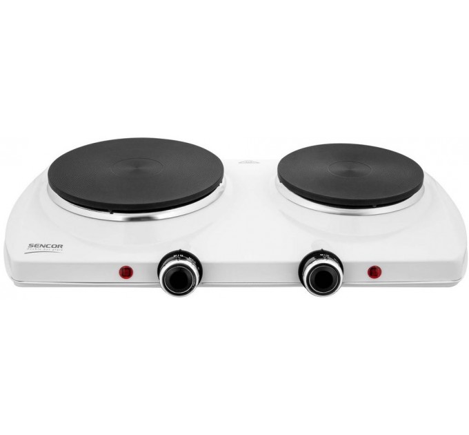Плитка настольная Sencor электрическая, комф. - 2 на 1.5кВт и 1кВт, 15 и 18 см, управл. - мех., белый