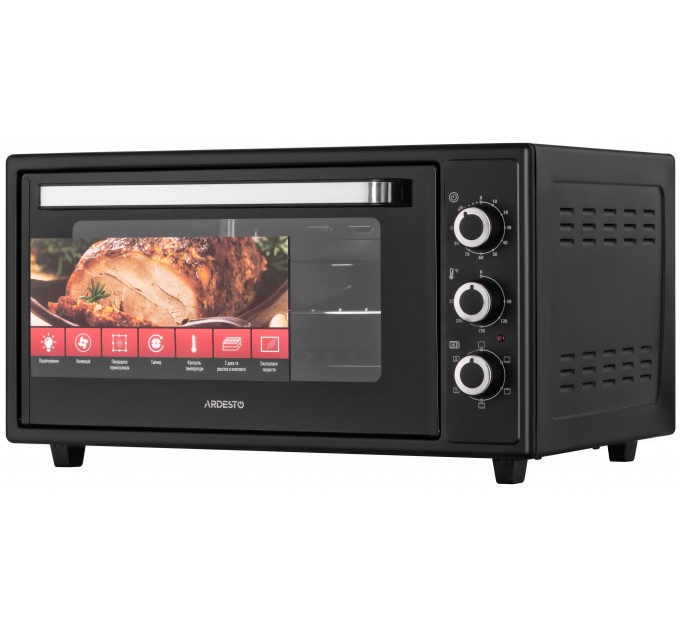 Піч електрична ARDESTO, 48л, 1600Вт, механіч., конвенція, чорний