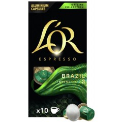 Кофе L`OR капсулы, Espresso Brazil Origins Collection, арабика, 10шт, Nespresso