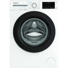 Стиральная машина Whirlpool фронтальная, 7кг, 1200, A+++, 49.6см, дисплей, пар, инвертор, люк черный, белый