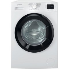 Стиральная машина Indesit фронтальная, 6кг, 1200, A+++, 44.6см, дисплей, пар, инвертор, люк черный, белый