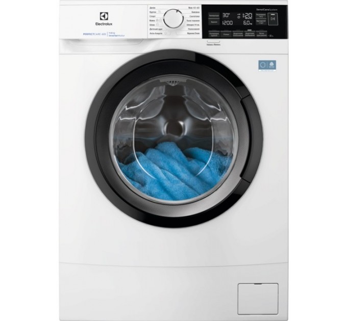Стиральная машина Electrolux фронтальная, 6кг, 1200, A, 41см, дисплей, инвертор, белый