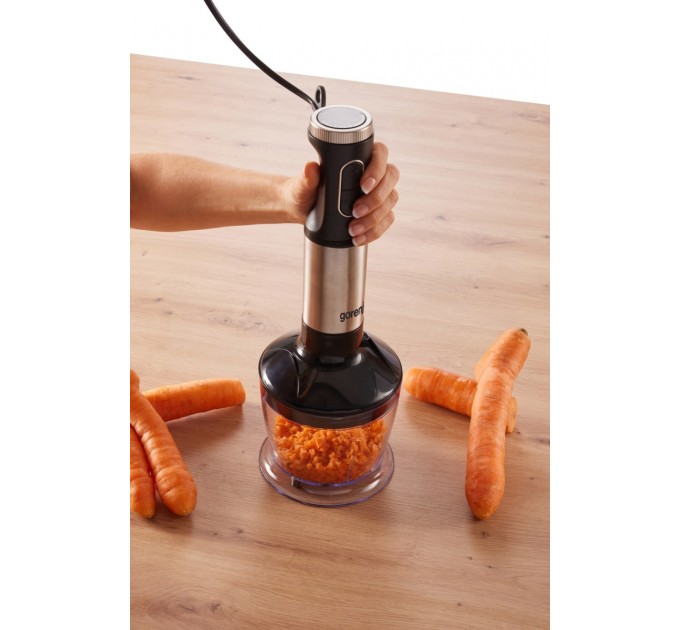 Блендер Gorenje погружной 1000Вт, 3в1, чаша-600мл, нерж