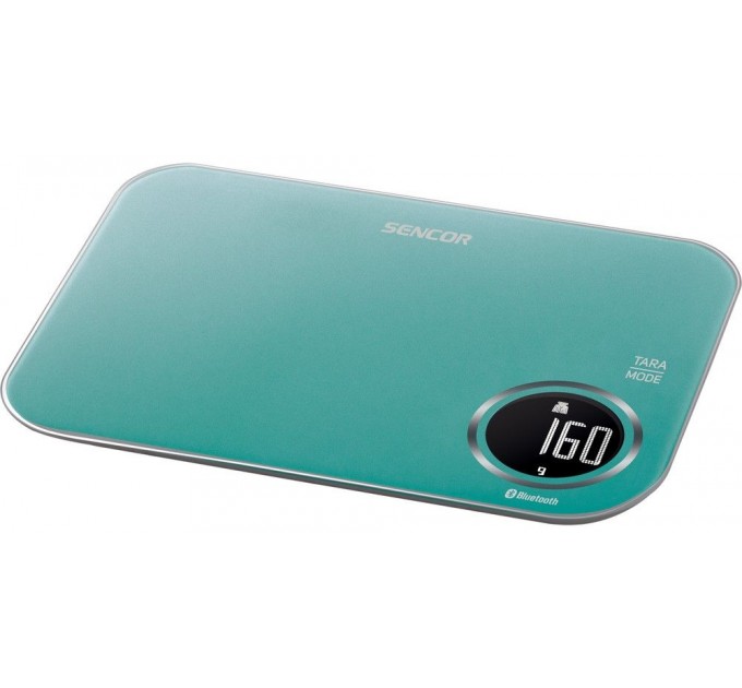 Ваги Sencor кухонні, 5кг, підключення до смартфону, AAAx2, пластик, зелений