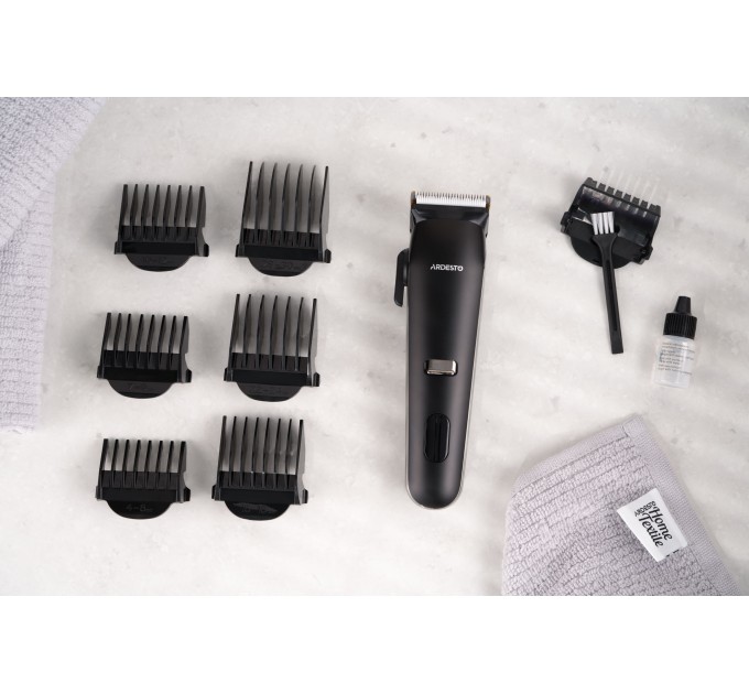 Машинка для стрижки ARDESTO HC-Y32-B, мережа+акум., насадок-6, сталь+кераміка, чорний