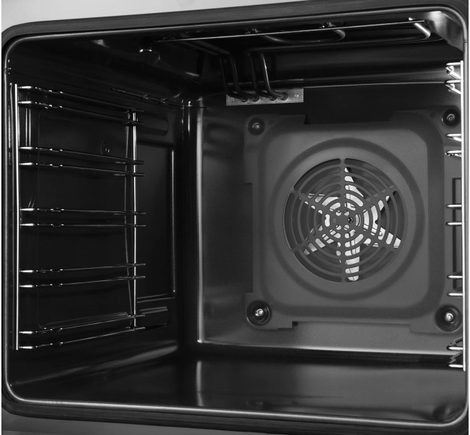 Плита Hansa комби, 65л, 50x60см, дисплей, конвекция, чугун, белый