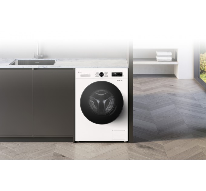 Стиральная машина LG фронтальная, 7кг, 1200, A+++, 44см, дисплей, пар, инвертор, белый