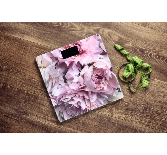 Ваги ARDESTO підлогові Peonies, 150кг, AAAx2 в комплекті, скло, багатокольорові
