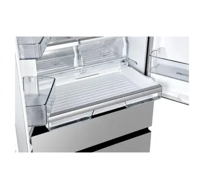 Холодильник SBS Gorenje, франц. дверцы, 182x80x71см, 2 дв., Х- 302л, М- 178л, A+, NF+, Инвертор, Дисплей, Серый