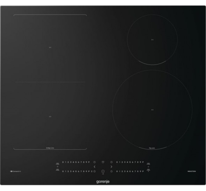 Варочная поверхность Gorenje индукционная, 60см, PowerBoost, SliderTouch, увеличенная площадь приготовления, черный