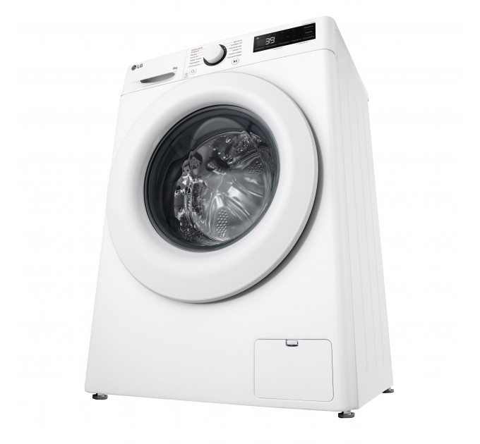 Стиральная машина LG фронтальная, 8кг, 1200, A, 48см, дисплей, пар, инвертор, белый