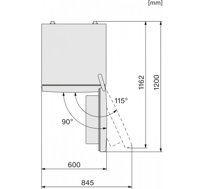 Холодильник Miele з нижн. мороз., 186x60x65, xолод.відд.-214л, мороз.відд.-94л, 2дв., А++, NF, Daily Fresh, нерж