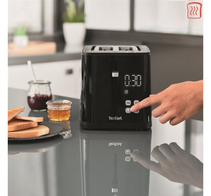 Тостер Tefal Digital 850Вт, LED дисплей, пластик, чорний