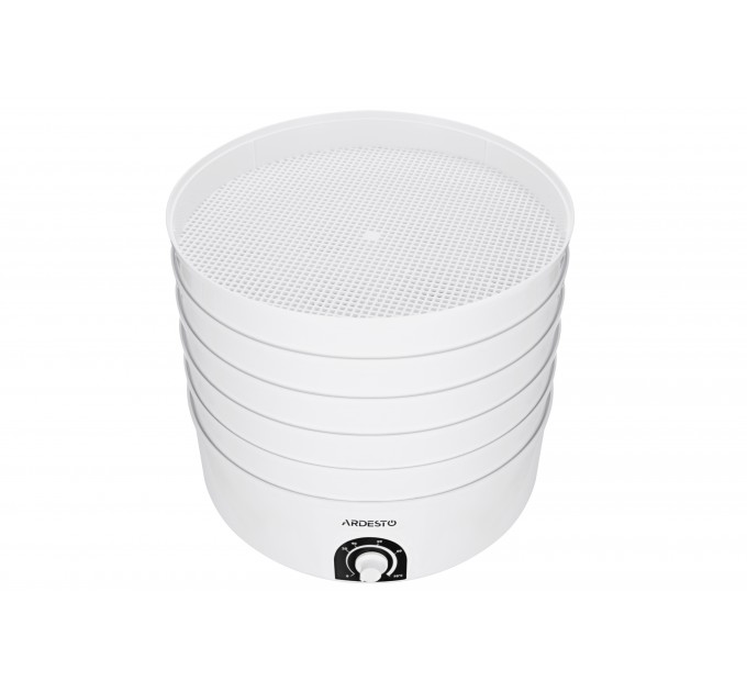 Сушка для продуктов ARDESTO FDB-5385, 520Вт, поддонов -5x4см, диаметр-38,5см, макс-70°С, рег.темп, пластик, белый