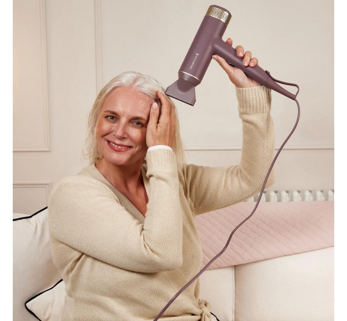 Фен Remington AIRvive, 1600Вт, режимов-3, дифузор,иониз-я, хол. обдув, фиолетово-золотой