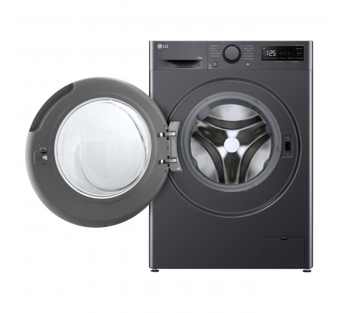 Стирально-сушильная машина LG фронтальная, 9(5)кг, 1200, A, 48см, дисплей, пар, инвертор, черный