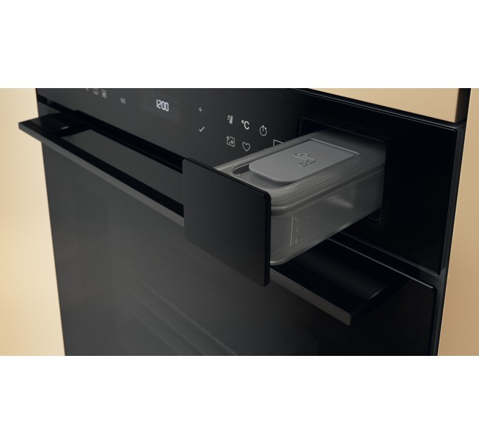 Духова шафа Whirlpool електрична, 73л, A+, дисплей, конвекція, піроліз, телескопічні напрямні, чорний