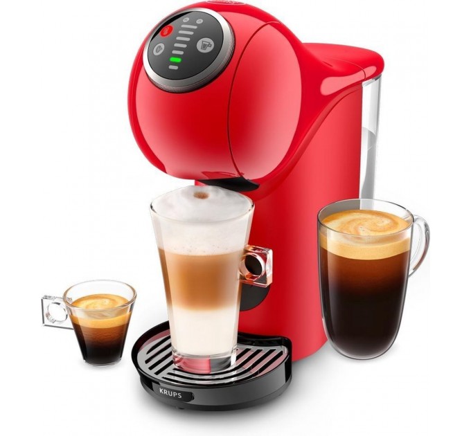 Кавоварка Krups капсульна Dolce Gusto Genio S Plus 0.8л, капсули, сенcорне керування, червоний