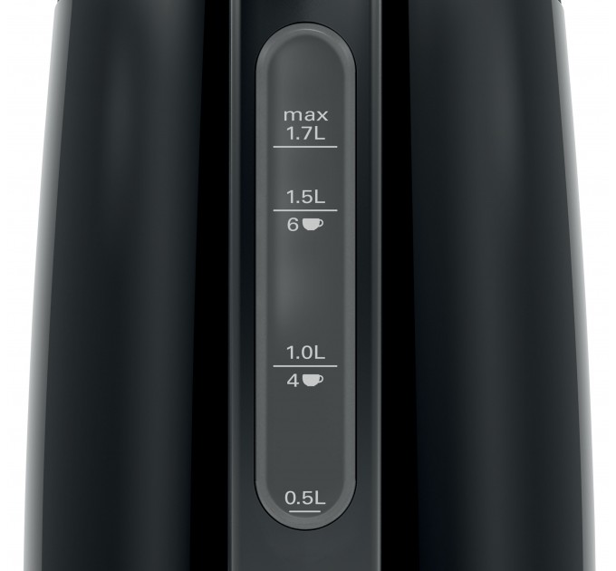 Электрочайник Bosch 1.7л, металл, черный