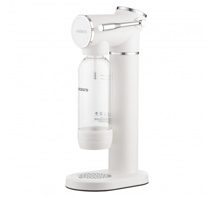 Сифон для газирования воды ARDESTO, подключение баллона-резьба, бутылка 1л, рычаг, белый