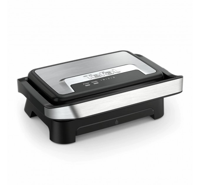 Гриль Tefal прижимной Inicio Compact 1000Вт, темп. режимов-1, алюминий, черный
