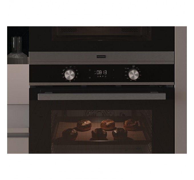 Духова шафа Franke електрична, 71л, піроліз, сенсорное упр, дисплей, таймер, чорний+нерж