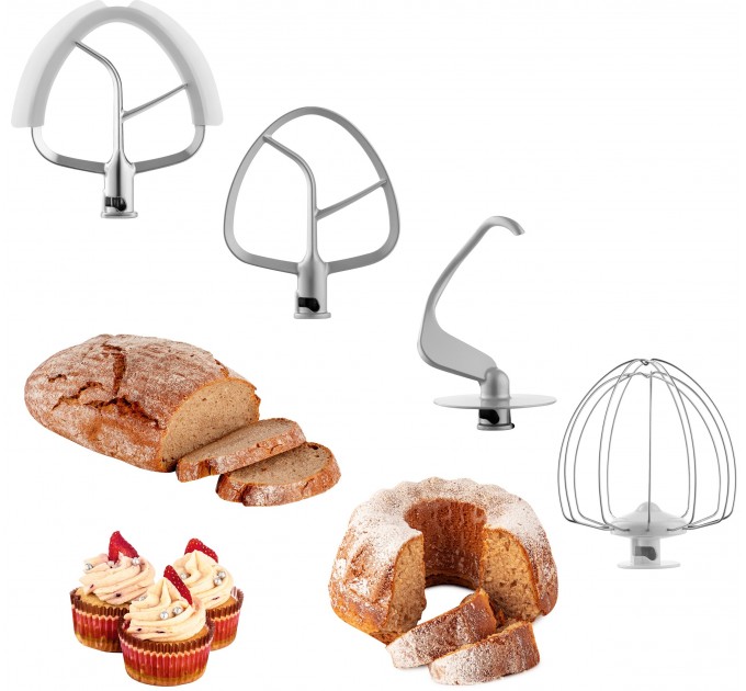 Кухонная машина Sencor Paul 1500Вт, чаша-металл, корпус-металл, насадок-20, метал