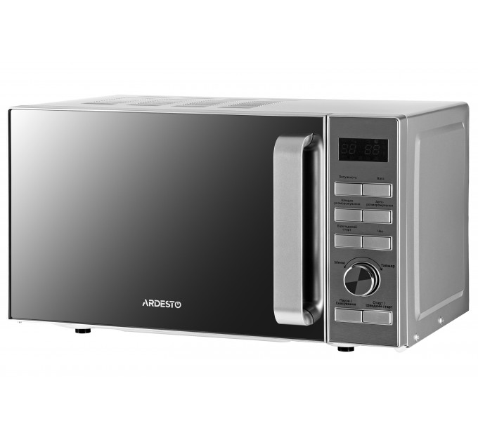 Микроволновая печь ARDESTO, 20л, электр. управл., 700Вт, дисплей, откр.ручкой, серебристый