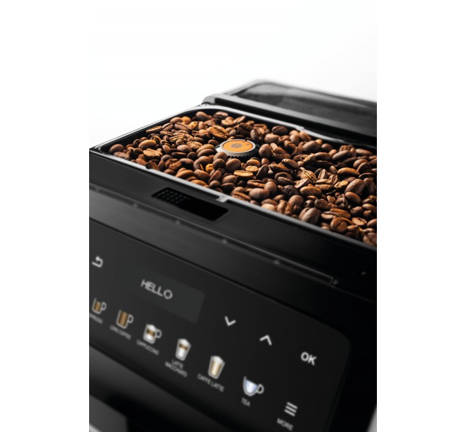Кавомашина Krups Evidence Plus Titanium 2.3л, зерно, автомат.капучинатор, ОLED диспл, аторец. - 19, чорний