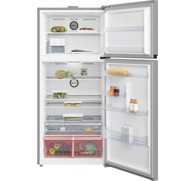 Холодильник Beko с верхн. мороз., 187x83.2х76.2, холод.отд.-465л, мороз.отд.-165л, 2дв., A++, SN-T, нерж