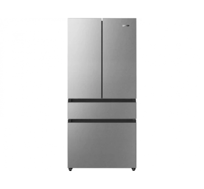 Холодильник SBS Gorenje, франц. дверцы, 182x80x71см, 2 дв., Х- 302л, М- 178л, A+, NF+, Инвертор, Дисплей, Серый