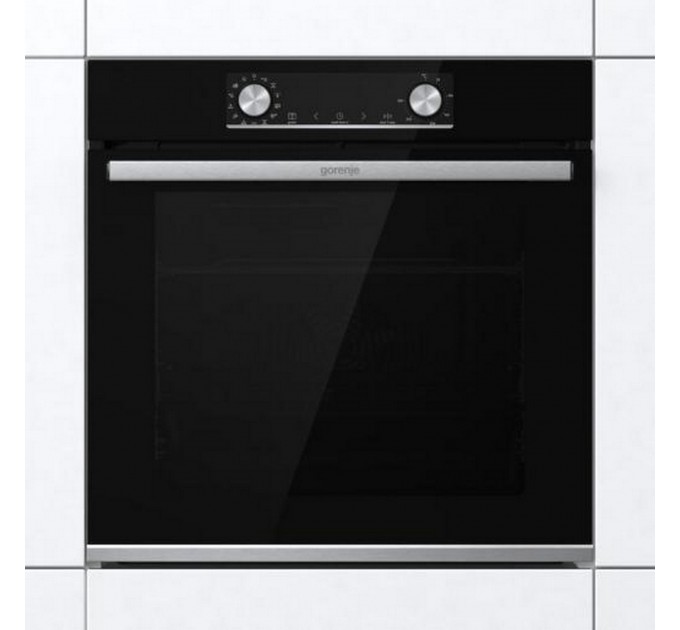 Духовой шкаф Gorenje электрический, 77л, A+, дисплей, ф-ия без добавления жира, черный
