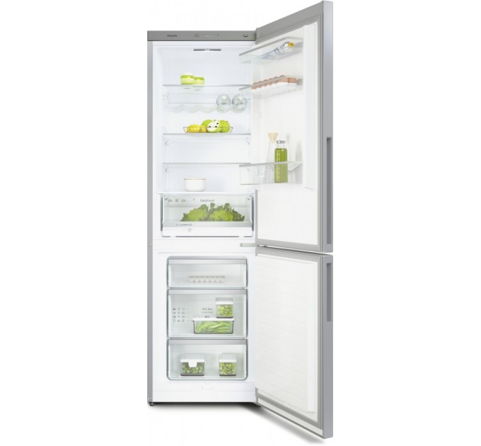 Холодильник Miele з нижн. мороз., 186x60x65, xолод.відд.-214л, мороз.відд.-94л, 2дв., А++, NF, Daily Fresh, нерж