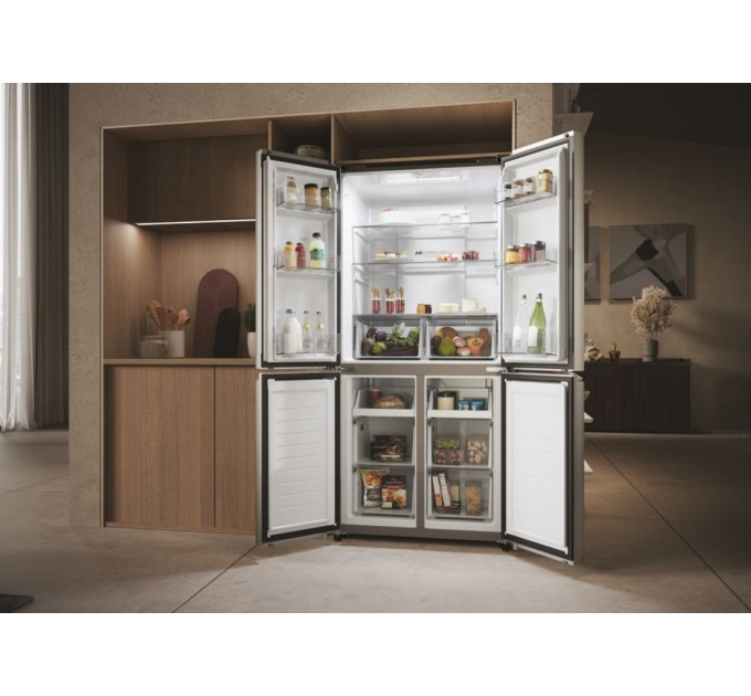 Холодильник Haier многодверный, 181.5x83.3х65, холод.отд.-311л, мороз.отд.-156л, 4дв., А+, NF, инв., дисплей, нерж