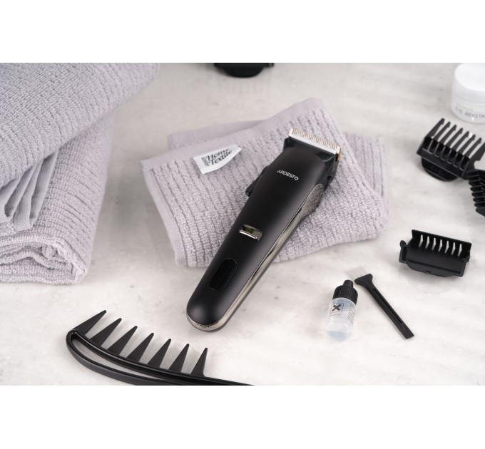 Машинка для стрижки ARDESTO HC-Y32-B, мережа+акум., насадок-6, сталь+кераміка, чорний