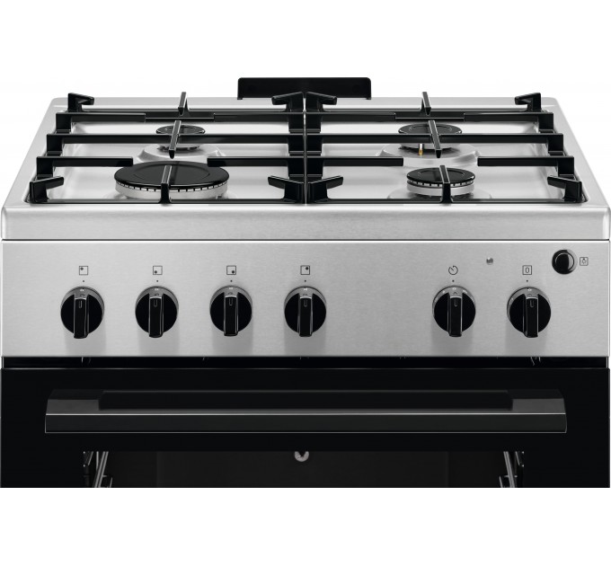 Плита Electrolux газовая, 59л, 60x60см, чугун, нерж