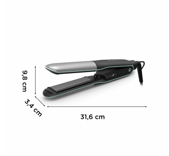 Випрямитель Rowenta Thermostyle, темп.режимов-5, 150-230С, дисплей, ионизация, керамика, титан, черно-серый